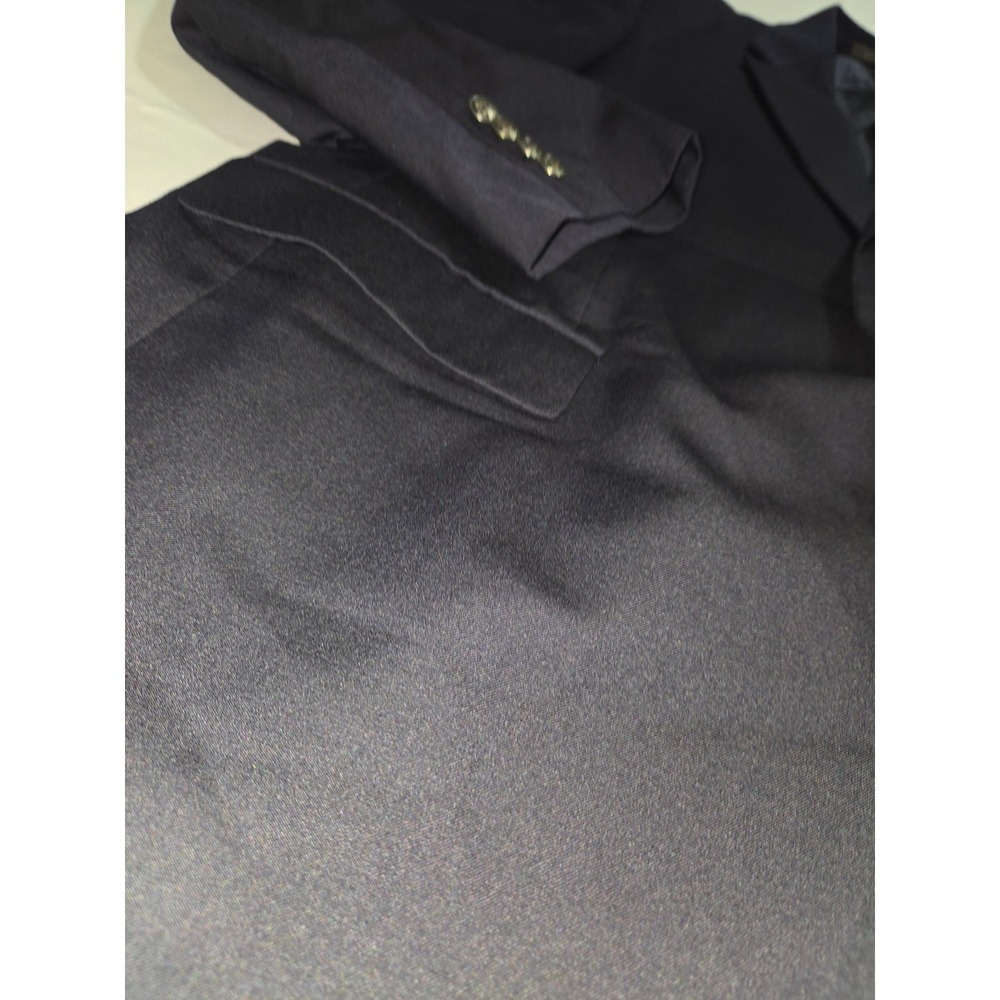 Michael Kors Mens Navy Blue 100% Wool Crest Button Blazer Jacket 46R - Picture 5 of 14